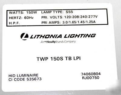 Lithonia lighting twp 150 s tb lpl 150 watt security
