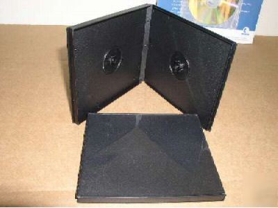 New 100 double black poly cd dvd cases PSC30