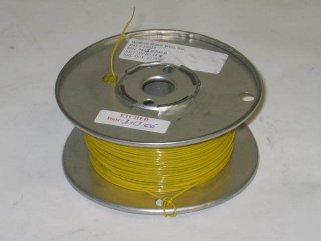 New 24AWG yellow M22759 high temperature wire qty-500' - 