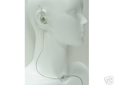 Transparent ear hook headset for yaesu vertex vx-2R 5R