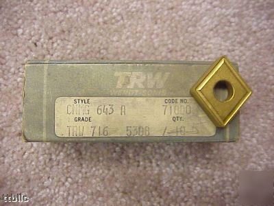 3PC cnmg 643A grade 716 trw carboloy insert