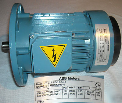 Abb MU80A19-2 MK129049-s induction motor 3-phase used