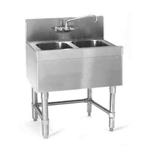 Eagle B2-2-24 underbar sink, two compartment, 24
