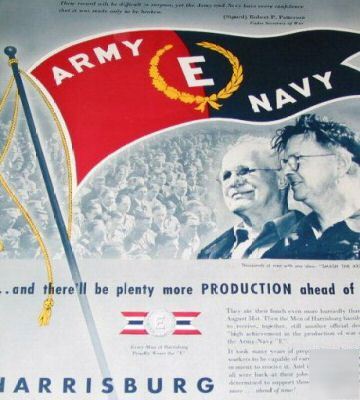 Harrisburg steel ww ii army-navy awards -2 1942 ads lot