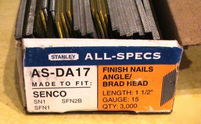 Head finish nail 15 gauge for air guns 3000