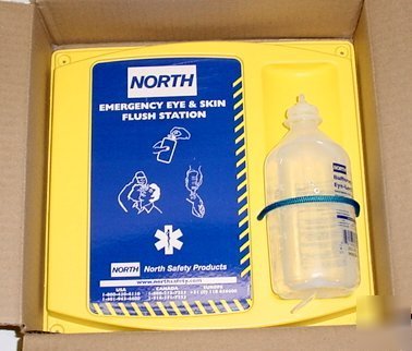 New north first aid eye wash station 16 oz single unit 