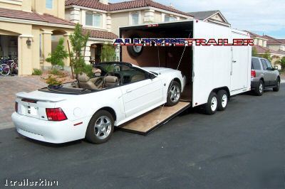 New enclosed motorcycle atv car hauler utility trailer