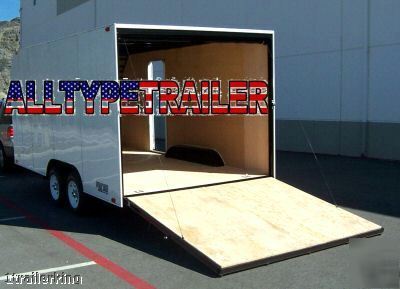 New enclosed motorcycle atv car hauler utility trailer