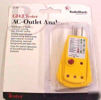 New radio shack gfci tester ac outlet analyzer #22-141