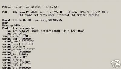 Powerpc 405 gp 266MHZ, with linux, 32MB ram 