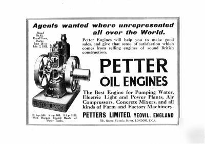 1921 advert for petter stationary engine - copy