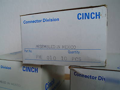 Cinch connectors fm 010 7 boxes of 10 pcs 232 21 25 010