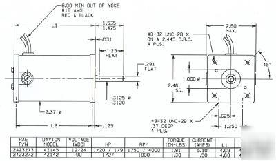 Cnc laser dayton motor model 4Z142 1800RPM made in usa