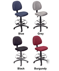 Drafting stool chair fabric w/o arms 4 colors B1615