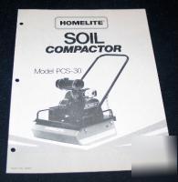 Homelite soil compactor model pcs 30