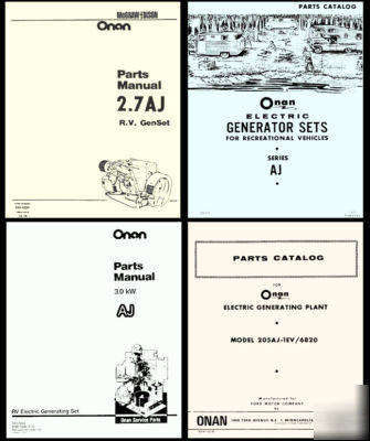 Onan aj generator rv genset parts manual -33- manuals