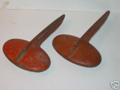 2 vintage case tractor radiator wing cap cover
