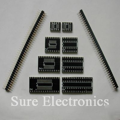 8 14 20 28 pin soic to dip pcb converter / adapter
