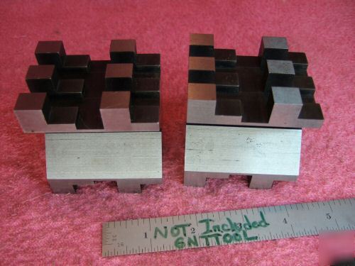 Brown&sharpe 750 b matched pair v-block hardened mint 