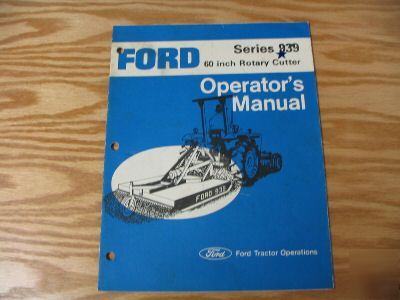 Ford series 939 rotary cutter operators manual 60 inch