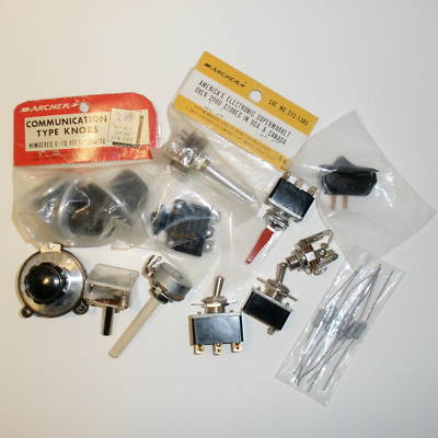 Grab bag of electronic parts archer 1970's radio shack