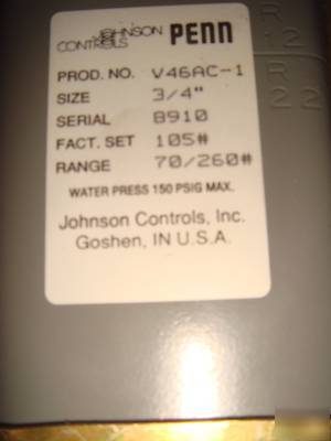 Johnson controls water valve V46AC-1C
