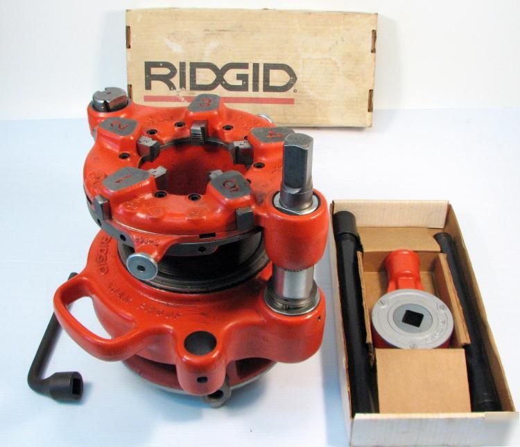 New ridgid 141 geared pipe threader 2.5-4"+dies+ ratchet