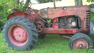 Old vintage massey harris 33 diesel tractor 