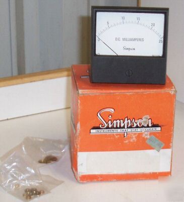 Simpson d.c. milliamperes panel meter 