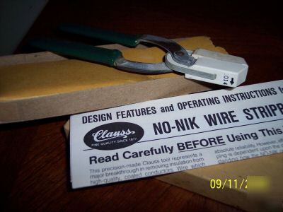 Used clauss no-nik .014 hand held wire stripper