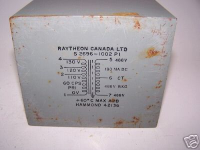 Vintage radio raytheon hammond transformer