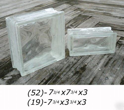 Wavy decora thinline 8 x 8 x 3 glass blocks 71 pieces