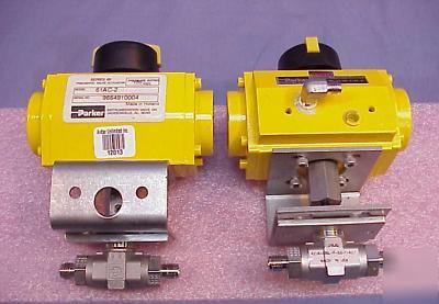 2 parker 61AC-2 stainless pneumatic valve actuators 3/8