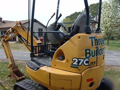 2005 john deere 27 c zts mini excavator 1315 hours