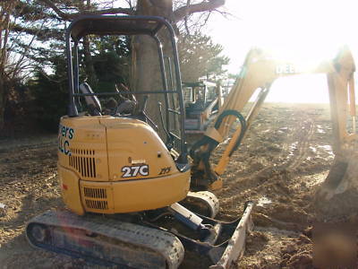 2005 john deere 27 c zts mini excavator 1315 hours