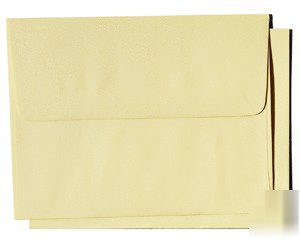 25 4X6 A6 a-6 pastel yellow square-flap envelopes 