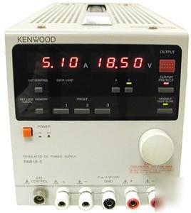 Kenwood PAR18-5 regulated dc power supply 18 v @ 5 a
