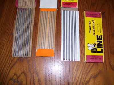 Lot of 43 welding electrodes 2% thoriated tungsten