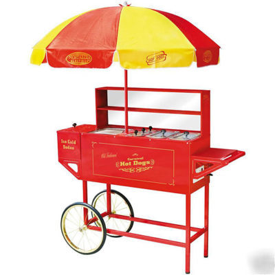 New retro style carnival hot dog vending stand cart 
