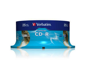 New verbatim cd-r 52X lightscribe 25 pack spindle