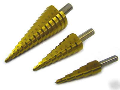 Step cone drill bit hole cutter 4-12MM 4-20MM & 4-32MM