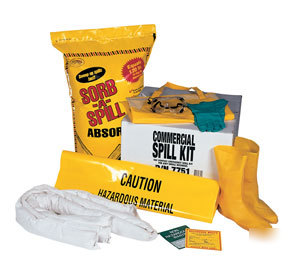 Commercial industrial emergency spill kit