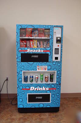 Lot of 7 snack/soda vending machines -selectivend & 800