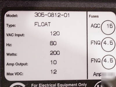 New cummins onan battery float charger 12V 305-0812-01 