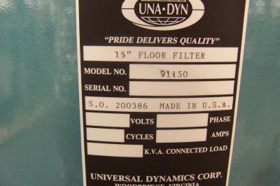 Una - dyn plastic dryer filter and transfer unit