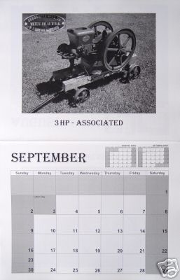 2007 antique hit and miss gas engine calendar