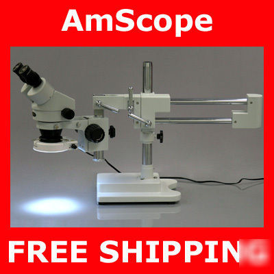 3.5-90X zoom stereo inspection microscope + 80 led ring