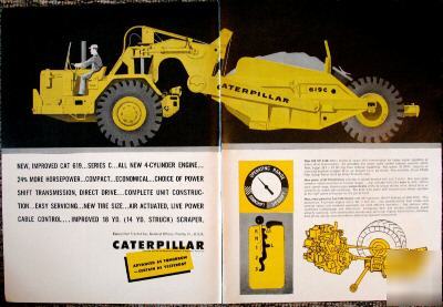 Caterpillar 619C scraper 1961 magazine ad