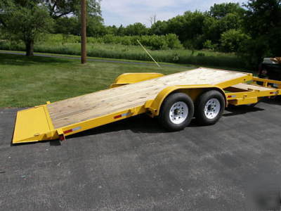 2010 18' tilt 4' tilt bed equipment trailer 14 k 