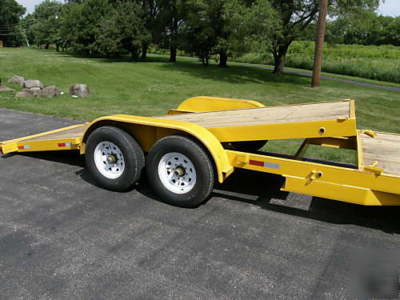 2010 18' tilt 4' tilt bed equipment trailer 14 k 